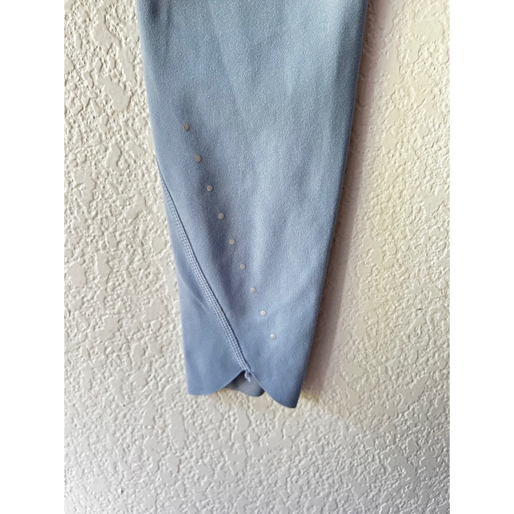 Danskin Blue High Waisted Pocket Leggings Scalloped Hem Small 1806539 - Picture 6 of 6